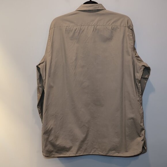 Black Brown 1826 Button Down Dress Shirt Cotton Long Sleeve Mens Size XL - Picture 8 of 10